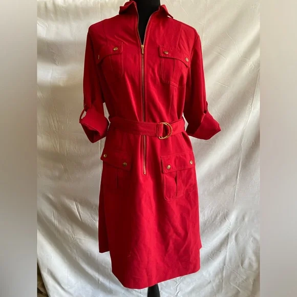 Belted Utility Dress - Picture 1 of 3